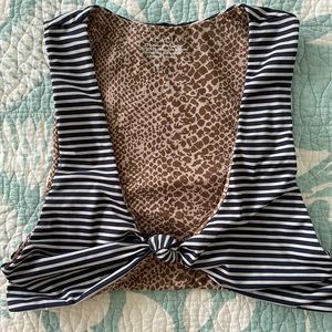 Acacia Swimwear Striped Bikini Top